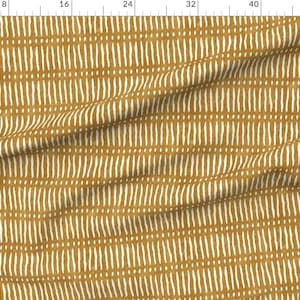 Tela de tapicería color mostaza Mudcloth - Mustard Dashes de littlearrowdecor - Tela Boho Trend color mostaza y dorado cortada a medida con Spoonflower imagen 3