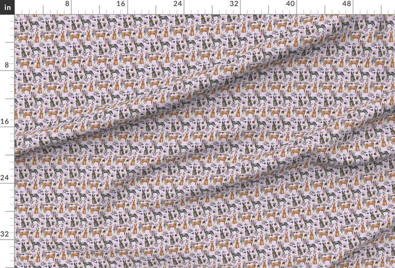 Cattle Dog Fabric - Australian Cattle Dog (Smaller) Pet Cheater Quilt Florals By Petfriendly - Cotton Fabric By The Yard With Spoonflower image 2