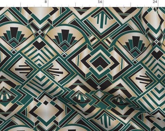 Modern Art Deco Fabric - Roaring Twenties By Diseminger - 1920s Geometric Diamonds Home Decor Cotton Fabric By The Yard With Spoonflower