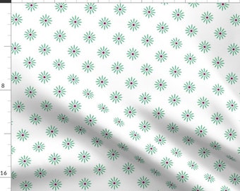 Mint Green Daisies Fabric - Tightrope Girl Small by sewnbyfairies - Halloween Cosplay Pastel  Fabric by the Yard by Spoonflower