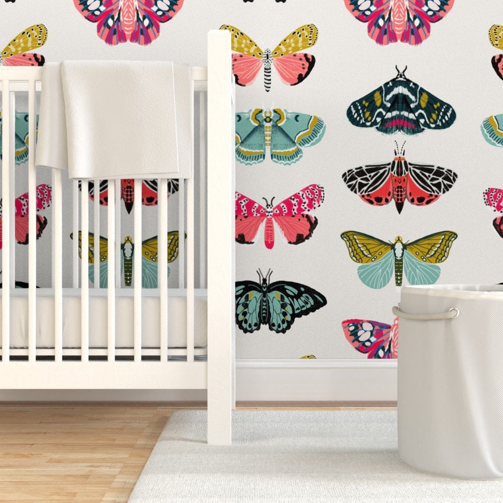 Moth Wallpaper Moths // Butterflies Moth Design by Andrea - Etsy