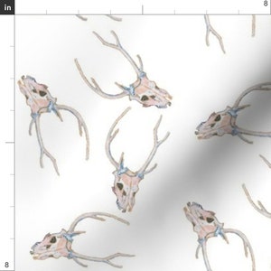 Skull Fabric Deer Skulls by Bloomingwyldeiris Deer Buck - Etsy