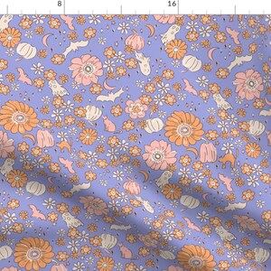 Whimsical Halloween Apparel Fabric - Halloween Magic by jac_slade - Fun Cute Happy Cheerful Bright Pastel Clothing Fabric by Spoonflower Bild 1