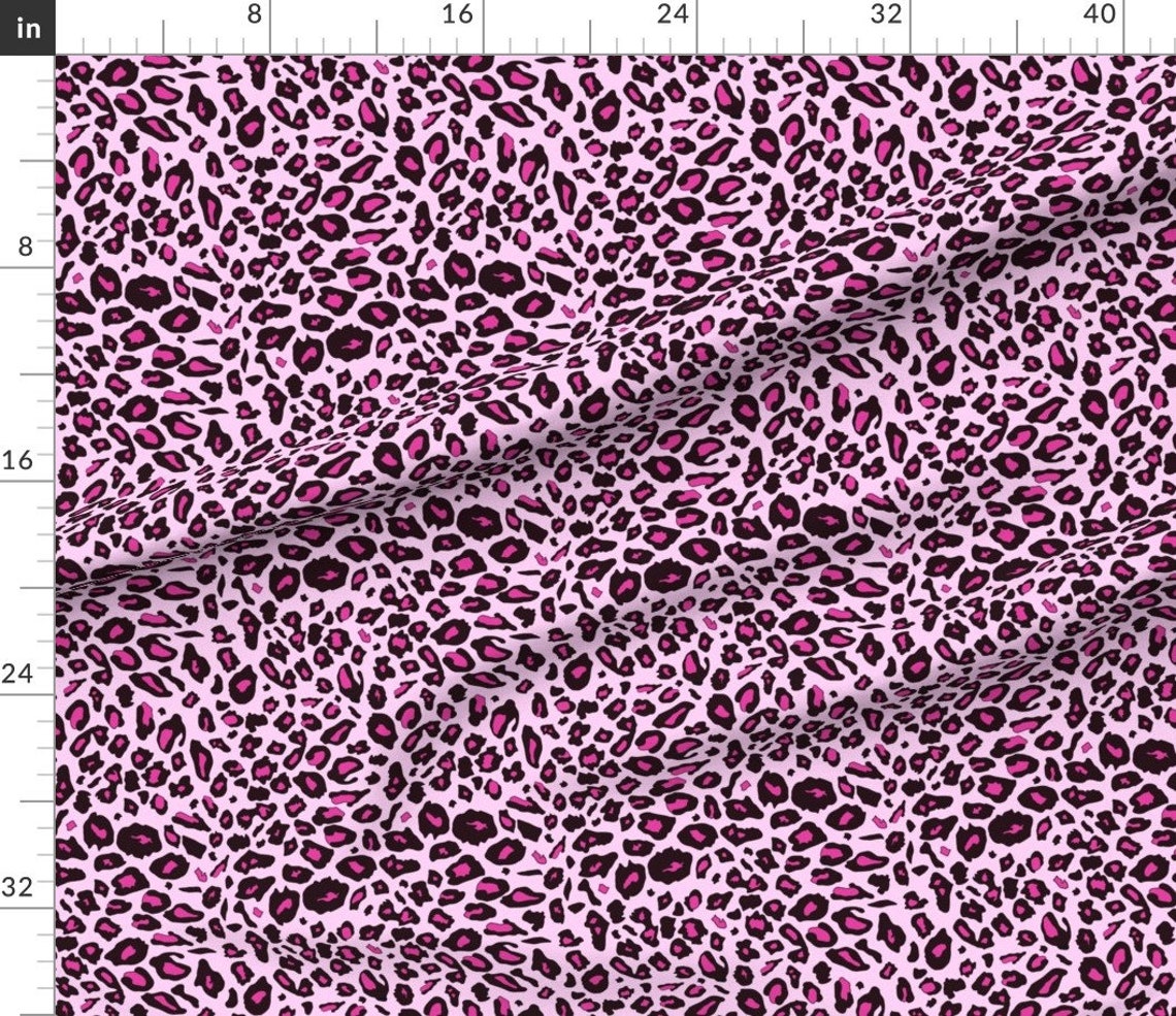 Pink Leopard Print Fabric Pink Leopard Print Pattern by - Etsy Australia