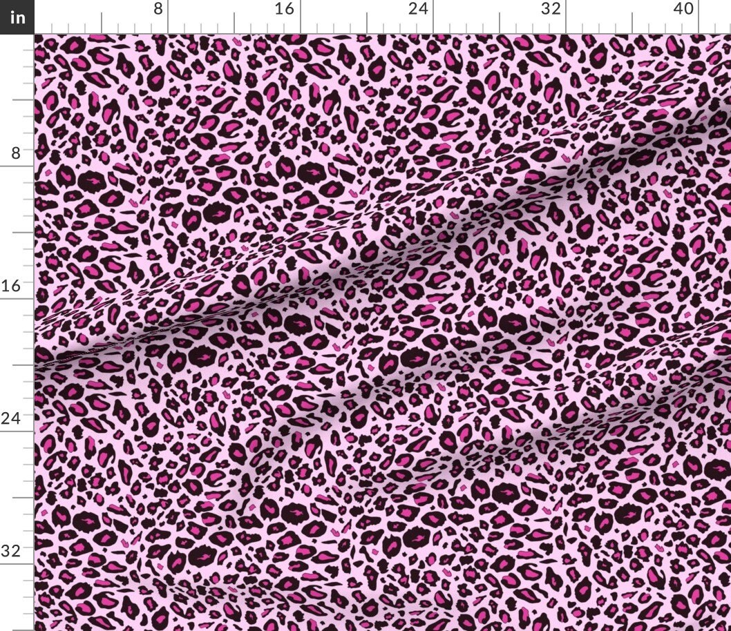 Pink Leopard Print Fabric Pink Leopard Print Pattern by Etsy
