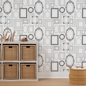 Picture Frame Wallpaper Victorian Picture Frames by Booboo - Etsy