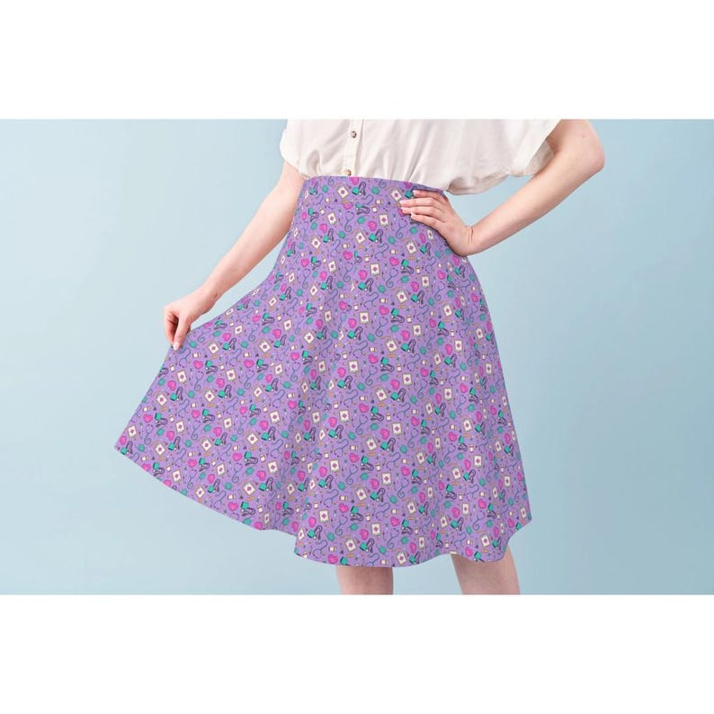 Purple Nurse Apparel Fabric - Small Medical Supplies by littlearrowdesign - Small Scale Hospital Medical Cute Clothing Fabric by Spoonflower afbeelding 4