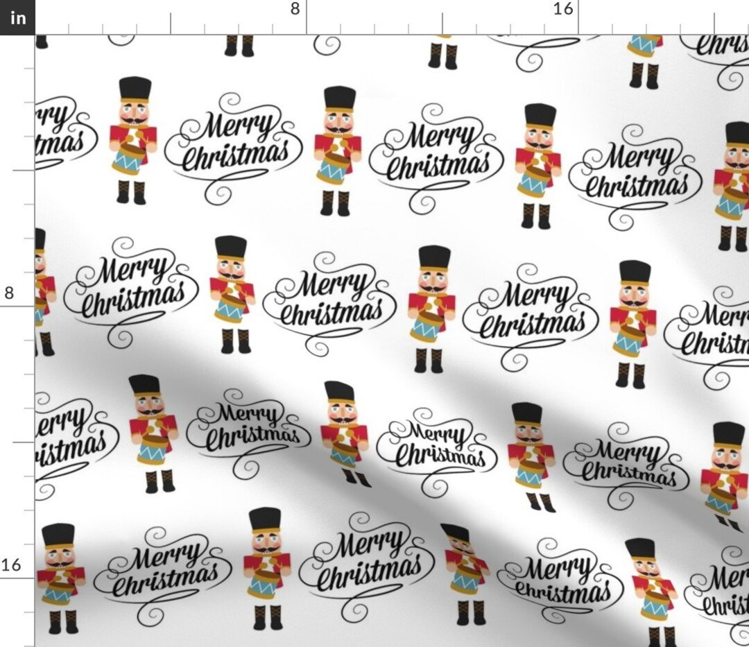 Nutcracker Fabric Merry Christmas Nutcrackers by Sunshineandspoons