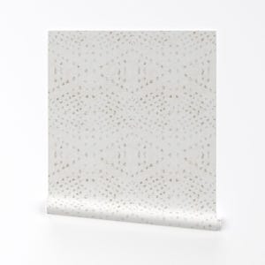 Urban Tapete - Boho Fliesen Rustikal von Holli Zollinger - Weiß Beige Elfenbein Raute entfernbare selbstklebende Tapetenrolle von Spoonflower