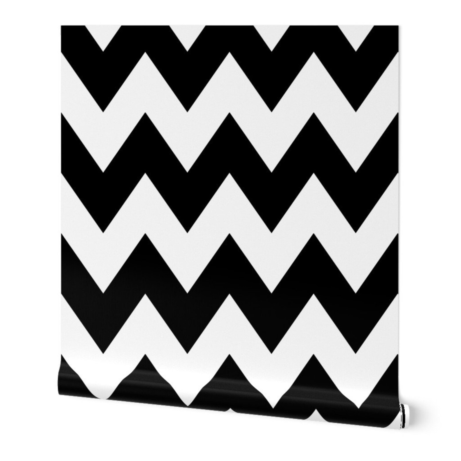 Black Chevron Wallpaper Chevron Xl by Misstiina Zigzag - Etsy