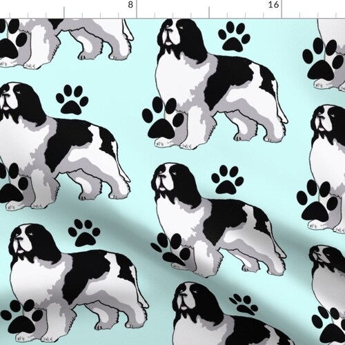 Newfoundland Family Fabric Newfoundland Dog Family Fabric by Etsy