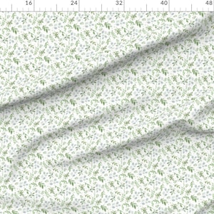 Sage Green Cotton Fabric by the Yard - Floral Checkerboard Coordinate ...
