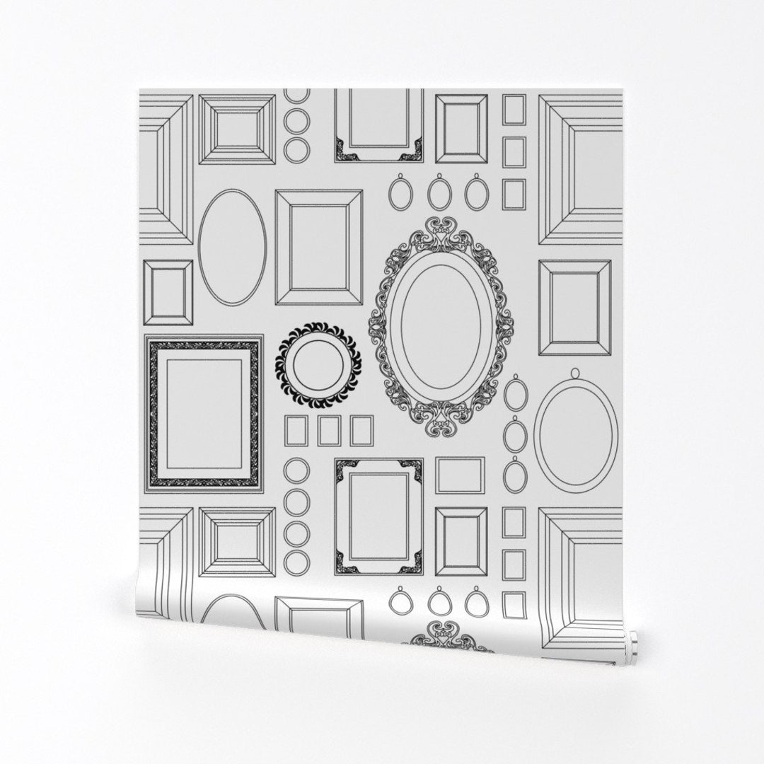 Picture Frame Wallpaper Victorian Picture Frames by Booboo - Etsy