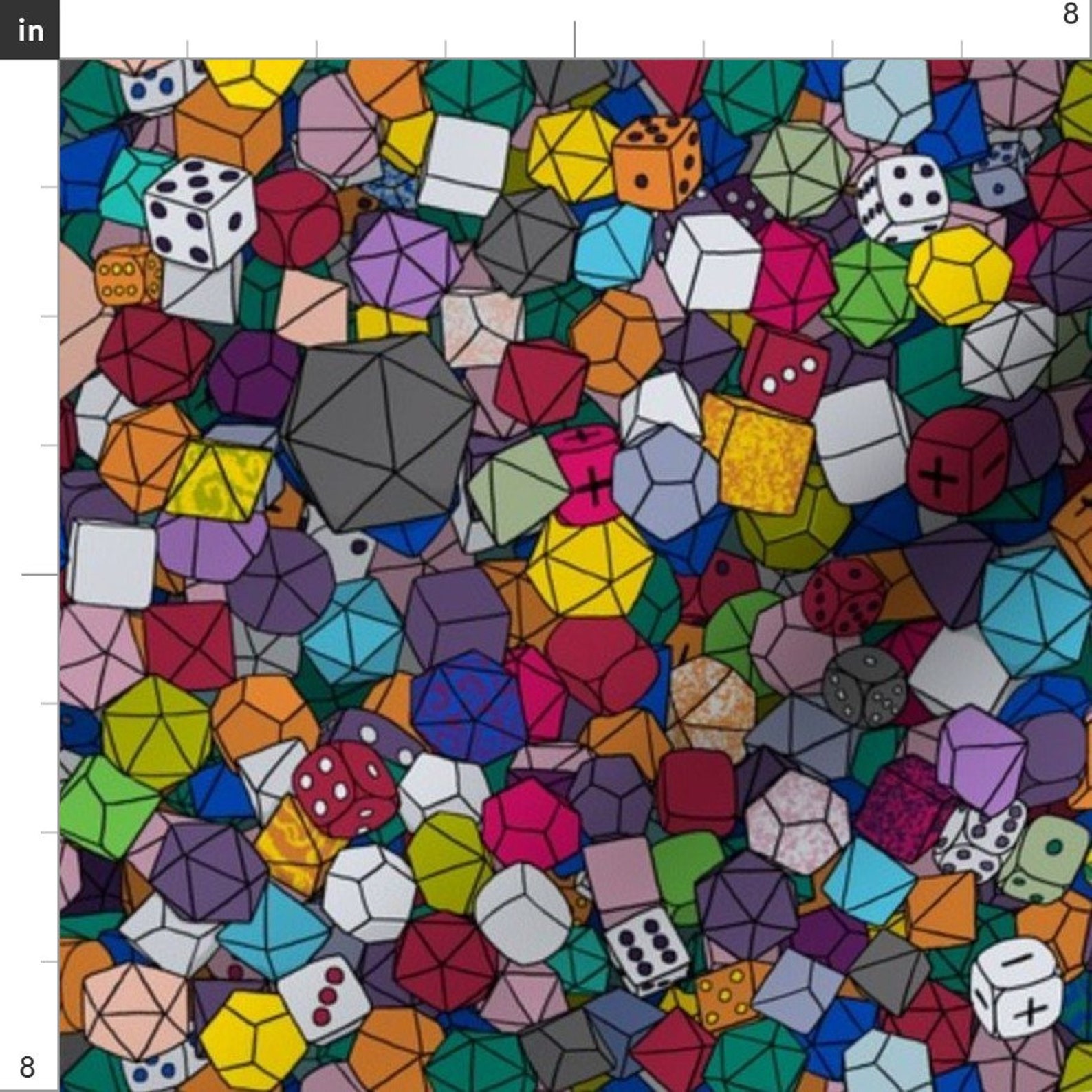 Dice Fabric Dice Galore Assorted by Piratical Dice Etsy