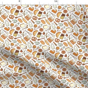 Local Bakery Fabric - Bakery Essentials Pattern, Small Scale By Noristudio - Local Bakery Cotton Fabric By The Yard With Spoonflower