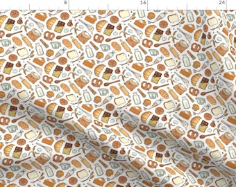 Local Bakery Fabric - Bakery Essentials Pattern, Small Scale By Noristudio - Local Bakery Cotton Fabric By The Yard With Spoonflower