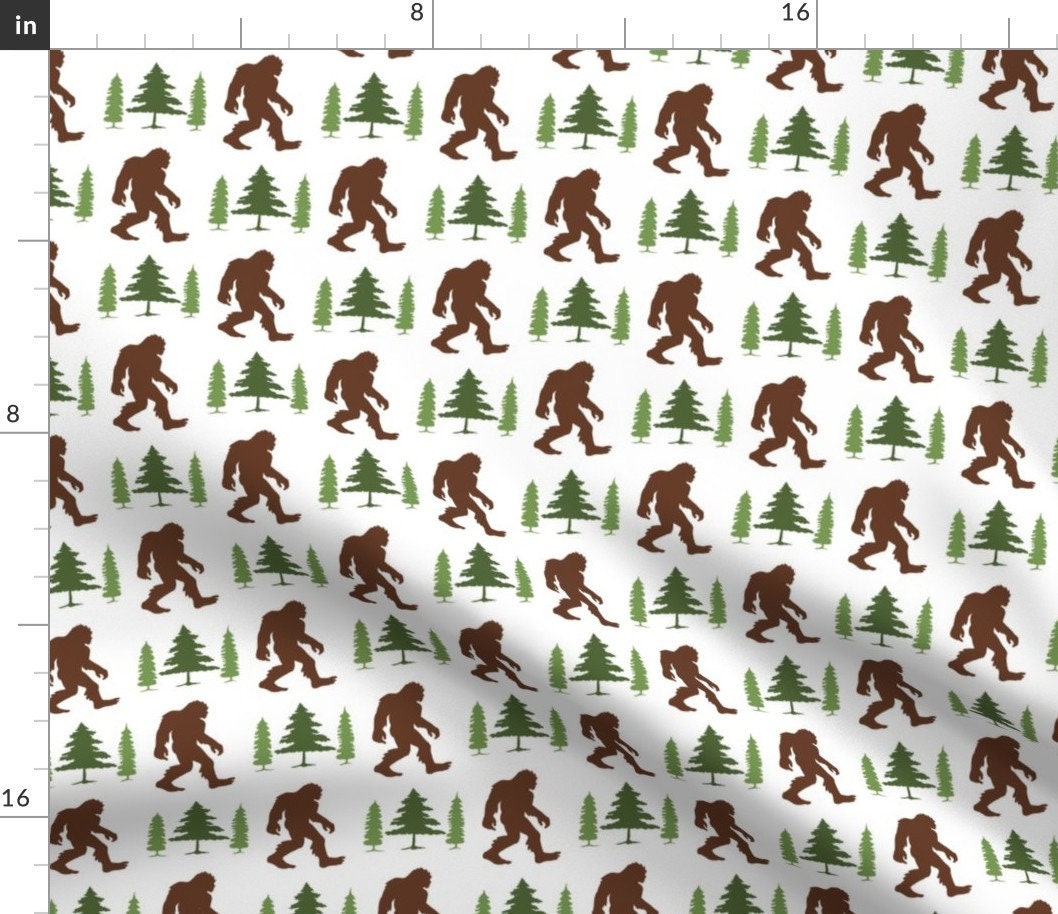 Bigfoot / Sasquatch Toile de Jouy in Forest Green Wrapping Paper