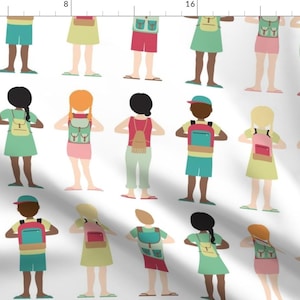 School Fabric - We&#39;Re All In This Together By Runningriverdesign - School Academic Fun Children&#39;s Cotton Fabric By The Yard With Spoonflower