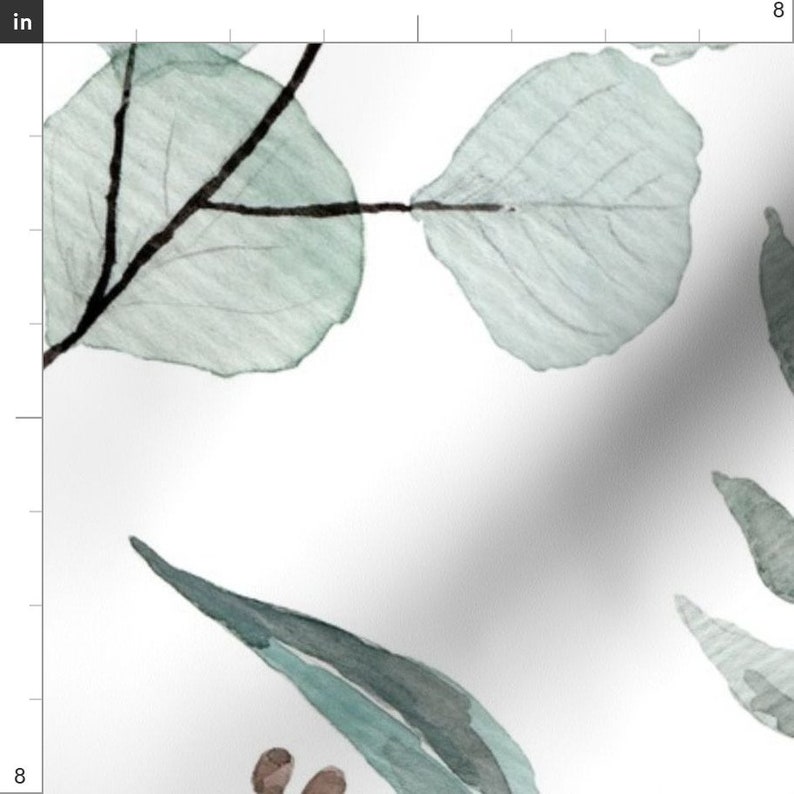 Eucalyptus Fabric Jumbo Botanical Eucalyptus Australian Etsy Canada