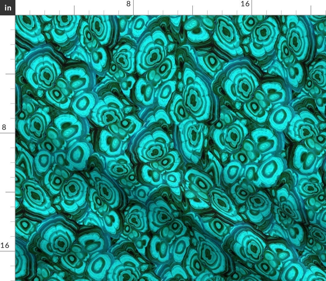 Turquoise Gem Fabric Aquamarine By Blue Etsy Italia