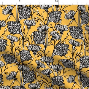 Wildflower Field Fabric - Wildflower - Yellow By Lapetitelecour - Yellow Wildflower Garden Cotton Fabric By The Yard With Spoonflower