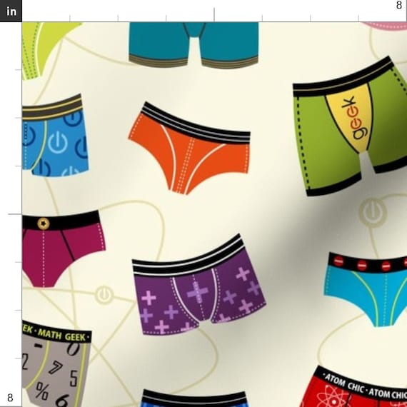 Nerdy Underwear Fabric Atomic Wedgie science Geek Underwear by