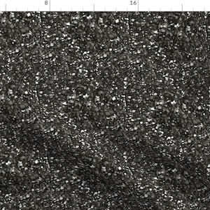 Black Crystal Fabric - Stones // Grey Hematite Crystal By Stars And Stones - Black Crystal Cotton Fabric By The Yard With Spoonflower