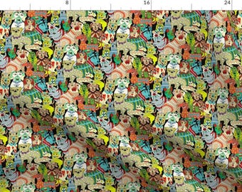 Dogs Fabric - Dog Lover By Mag-O- Colorful Modern Abstract Pet Animal Dogs Doggy Pup Puppy Animal Cotton Fabric By The Yard With Spoonflower