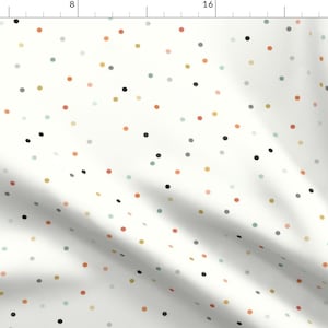 Confetti Polka Dots Fabric - Confetti Rainbow Dot Medium By Northeighty - Confetti Small Dots Cotton Fabric By The Yard With Spoonflower