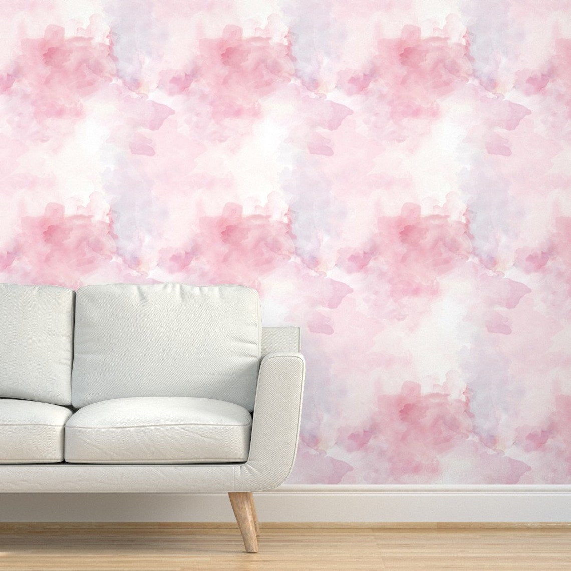 Watercolor Wallpaper Blush Watercolor by Rachelnieman - Etsy