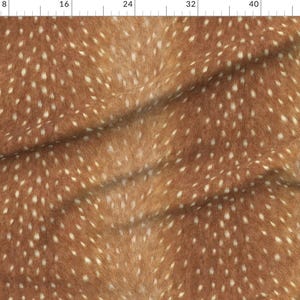 Deer Fabric - Red Deer Hide // Spring Fawn By Willowlanetextiles - Faux Deer Hide Cotton Fabric By The Yard With Spoonflower image 2