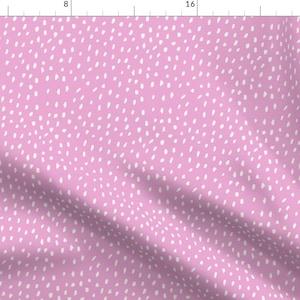 Playful Scandi Dots Apparel Fabric - Minimal Pink by studio_birchwood - Pastel Pink White Polka Dot Rose Pink Clothing Fabric by Spoonflower