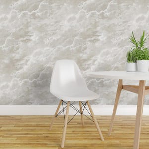 Ethereal Clouds Peel and Stick Wallpaper - Heaven Nursery Gender Neutral - Removable Wall Decor Art - Relax On Cloud 11 by fischkandi
