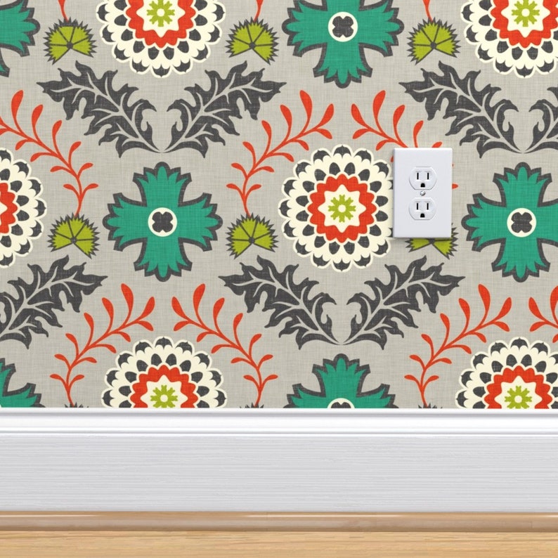 Floral Wallpaper Brocade Vintage by Holli Zollinger | Etsy