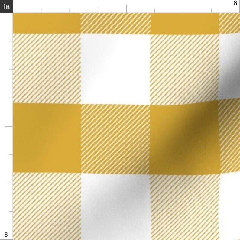 Yellow Gingham Fabric Mustard Gingham Check Tartan Check Etsy
