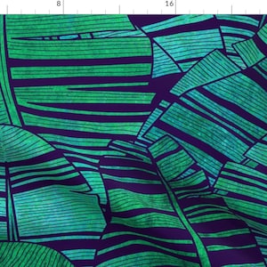 Banana Leaves Fabric - Tropical Banana Leaves Extra Large By Rubydoor - Tropical Plant Summer Cotton Fabric By The Yard With Spoonflower bild 1