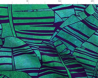 Banana Leaves Fabric - Tropical Banana Leaves Extra Large By Rubydoor - Tropical Plant Summer Cotton Fabric By The Yard With Spoonflower