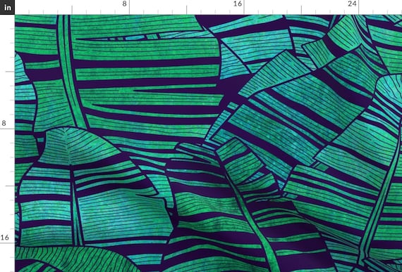 Banana Leaves Fabric - Tropical Banana Leaves Extra Large By Rubydoor - Tropical Plant Summer Cotton Fabric By The Yard With Spoonflower