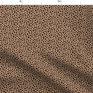 Valentine Fabric - Leopard Hearts By Hey Cute Design - Valentine Brown Black Animal Print Love Cotton Fabric By The Yard With Spoonflower