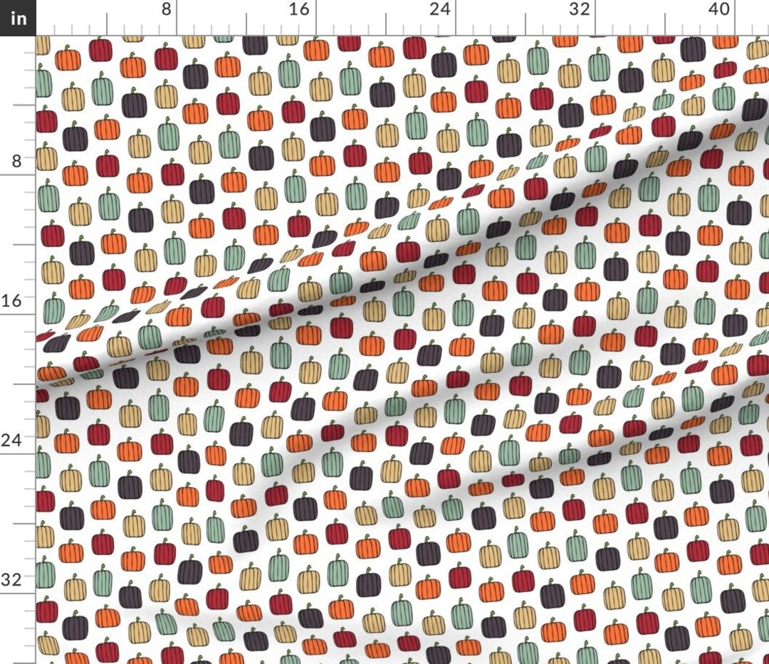 Thanksgiving Pumpkins Fabric Multi Pumpkins Fall Colors by - Etsy