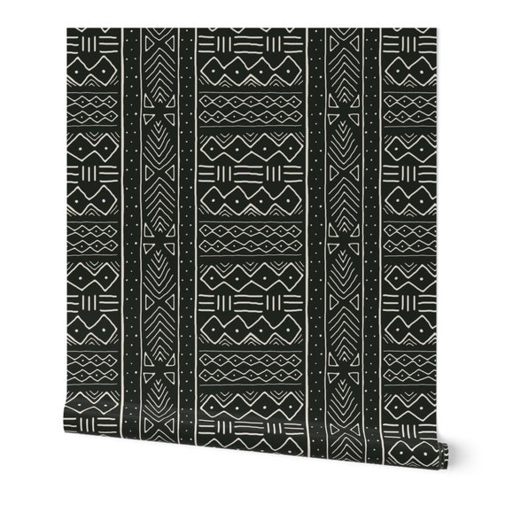 Spoonflower Peel and Stick Removable Wallpaper Mudcloth Abstract Lines  Arrows Chevron African Tribal Bohemian Boho Tire Tracks Print  SelfAdhesive Wallpaper 24in x 108in Roll Wallpaper  Amazon Canada
