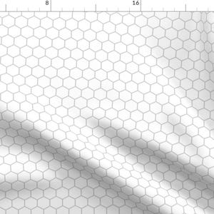 Hexes Fabric - Inch Hex Edge To Edge By Sef - Geometric Gray Hexes Honeycomb Home Decor Nursery Cotton Fabric By The Yard With Spoonflower