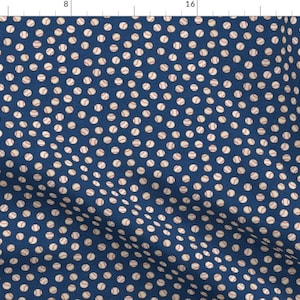 Tiny Baseball Fabric - Micro Baseball Balls On Blue by aaron_christensen - Summer Boys Room Vintage Style Fabric by the Yard by Spoonflower