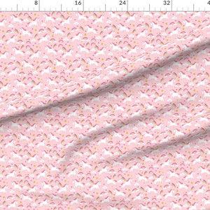 Unicorn Fabric Unicorn Bright Colors Fabric Rainbow Fabric Pink By Charlottewinter Unicorn Cotton Fabric By The Yard With Spoonflower image 3