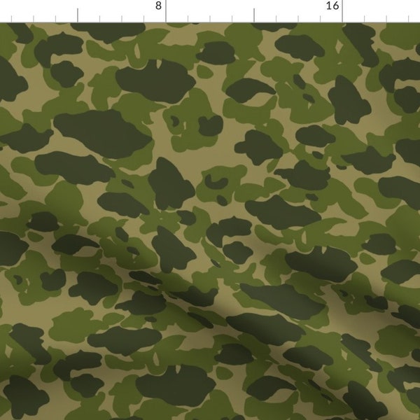 Parachute Camo Fabric - Parachute Camo Pattern By Ricraynor -Green Hunting Camo Cotton Fabric By The Yard With Spoonflower