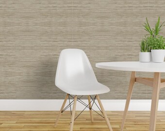 Coastal Neutral Peel and Stick Wallpaper - Beige Natural Tan Taupe - Removable Wall Decor Art - Coastal Natural by willowlanetextiles