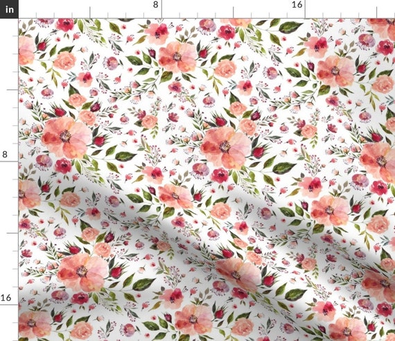 Bohemian Classic Floral Fabric Floral Rhapsody / White by - Etsy