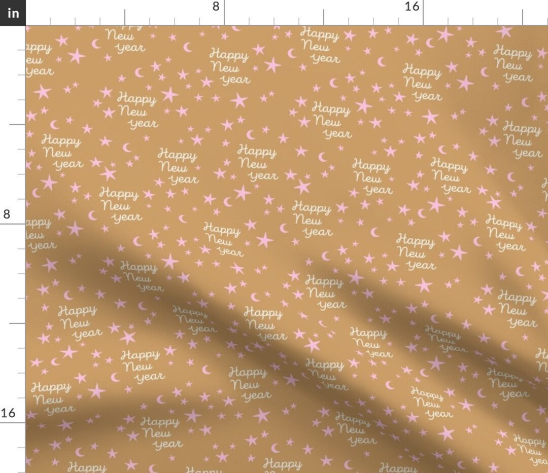 Happy New Year Fabric Happy New Year by Littlesmilemakers Handwritten
