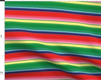 Serape Fabric - Serape - Jill Bull By Palmrowprints - Serape Traditional Rainbow Cotton Fabric By The Yard With Spoonflower