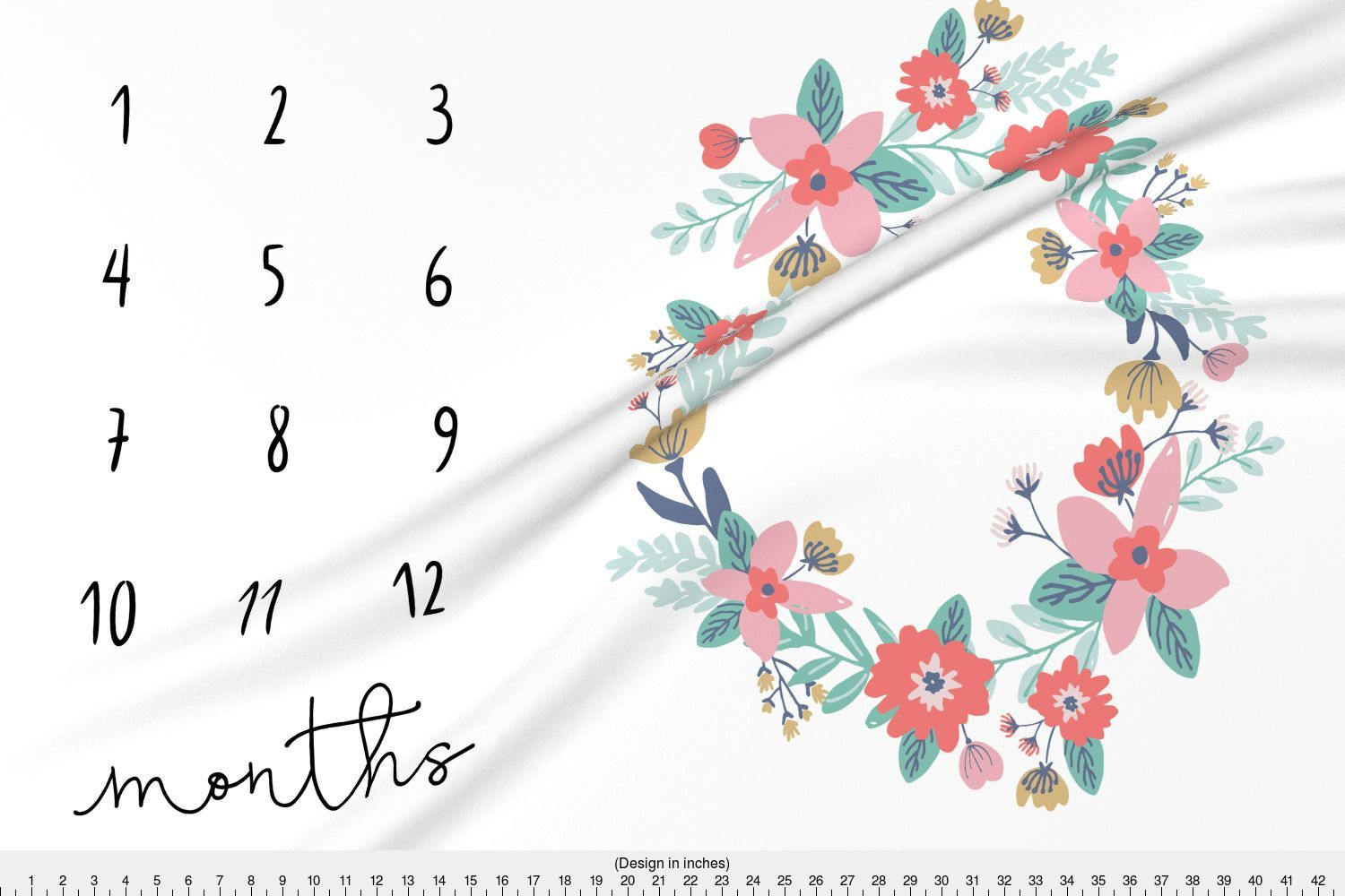 Bnaturalwell Baby Milestone Blanket Monthly Growth Swaddle ...